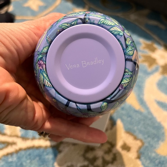 Vera Bradley Stainless Steel Wine Tumbler, Hanging Around Sloth, NIB, Purple - Picture 5 of 8